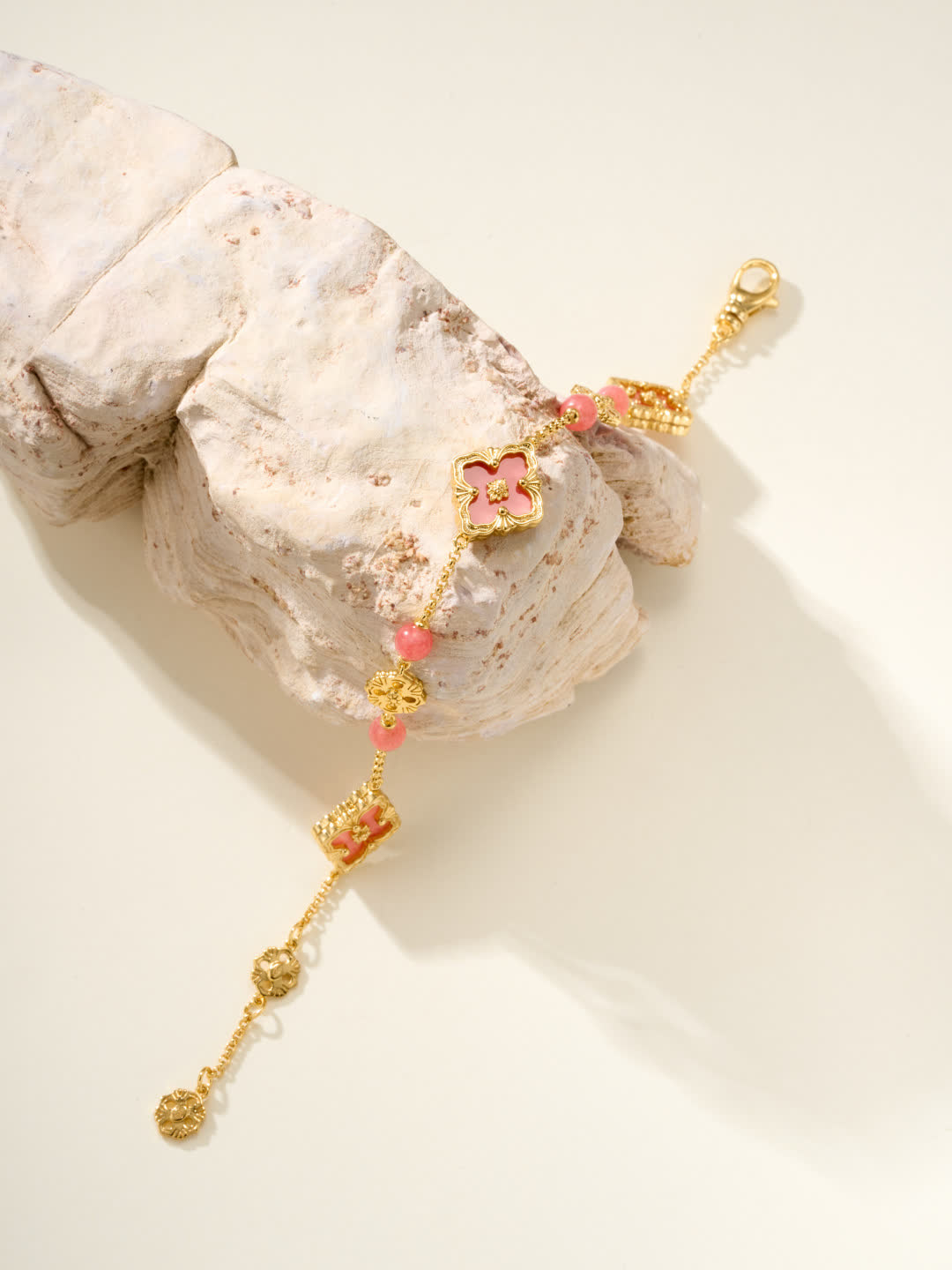 Van Cleef & Arpels Alhambra Pink Enamel Bracelet